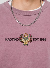 Kaotiko CREW WASHED BEETLE - Sweatshirt - bordeaux