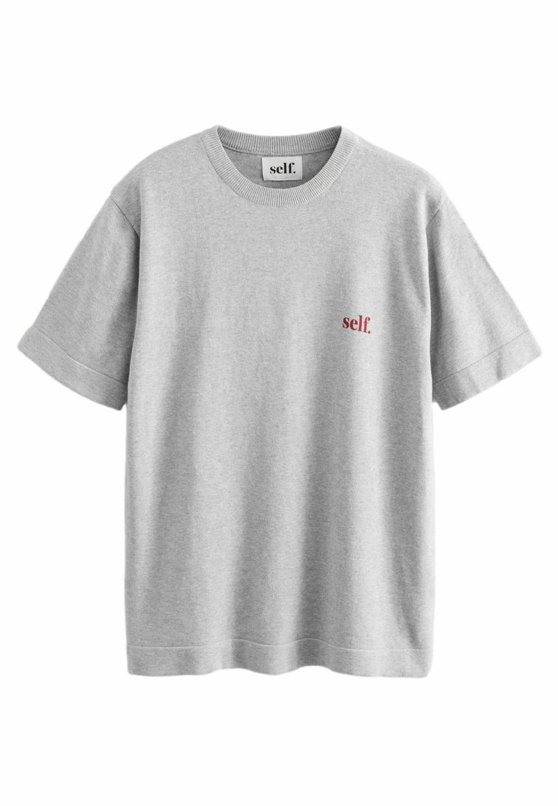 Self. REGULAR FIT - Nyomott mintás póló - grey