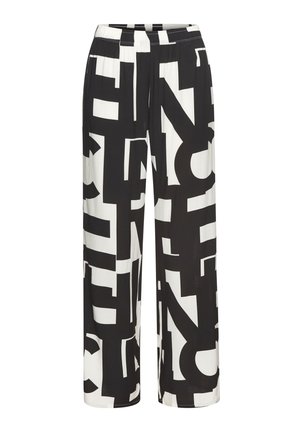 Nachtwäsche Hose - schwarz weiß gemustert