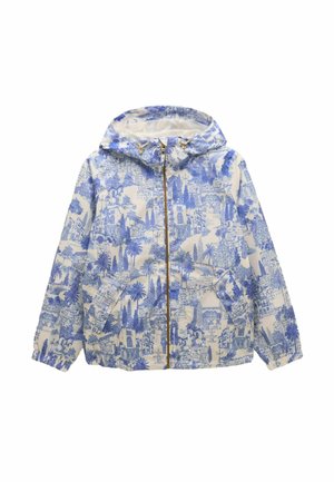 PACKABLE WITH HOOD - Regenjacke / wasserabweisende Jacke - cream blue