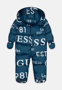 Guess NEWBORN HOODED PADDED OVERALL UNISEX - Téli overál - south coast blue