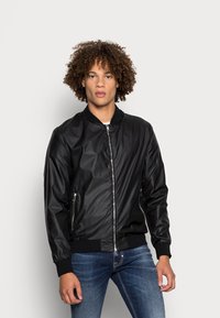 Antony Morato COAT REGULAR FIT IN PRINTED MICRO SQUARE MOTIF - Blusão aviador - black