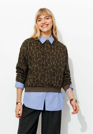 LÉOPARD - Sweatshirt - imprimé kaki