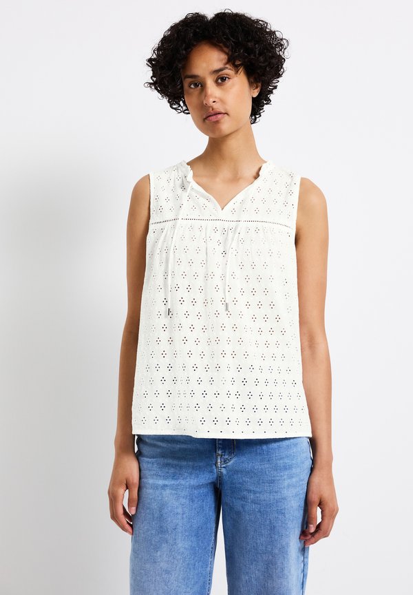 ÄRMELLOSE - Bluse - weiß