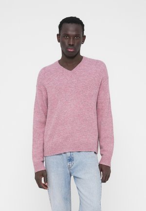 BRUSHED CROPPED VNECK - Džemper - orchid pink