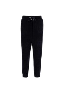 Marineblaue Sweatpants mit elastischem Bund, Kordelzug und Bündchen an den Knöcheln. Weiches Stoffgefühl und Seitentaschen.