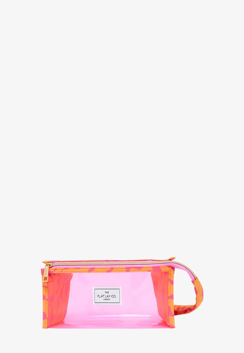 The Flat Lay Co. - THE FLAT LAY CO. JELLY MAKEUP BOX BAG - Face Accessory - pink dribbles on orange, Forstørre