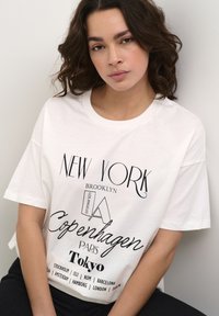Kaffe KAELECTRA - T-shirts print - chalk