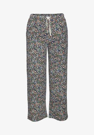 Pyjama bottoms - dunkelblau geblümt
