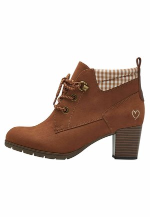 Botine cu șireturi - nut comb