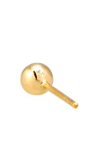 Guldørering i stud design med en rund kugleform, glat overflade og en tynd stang. Markerede med nummer 375.