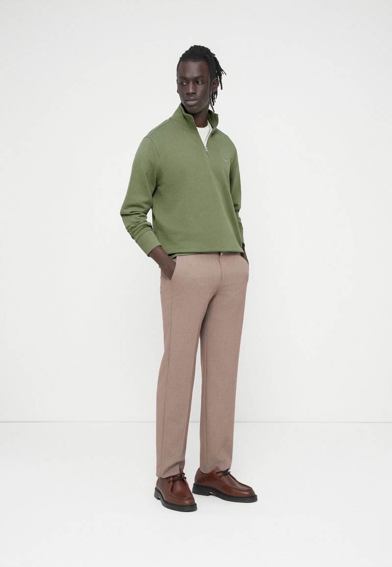 GANT REG SHIELD HALF ZIP - Mikina - dry herb green