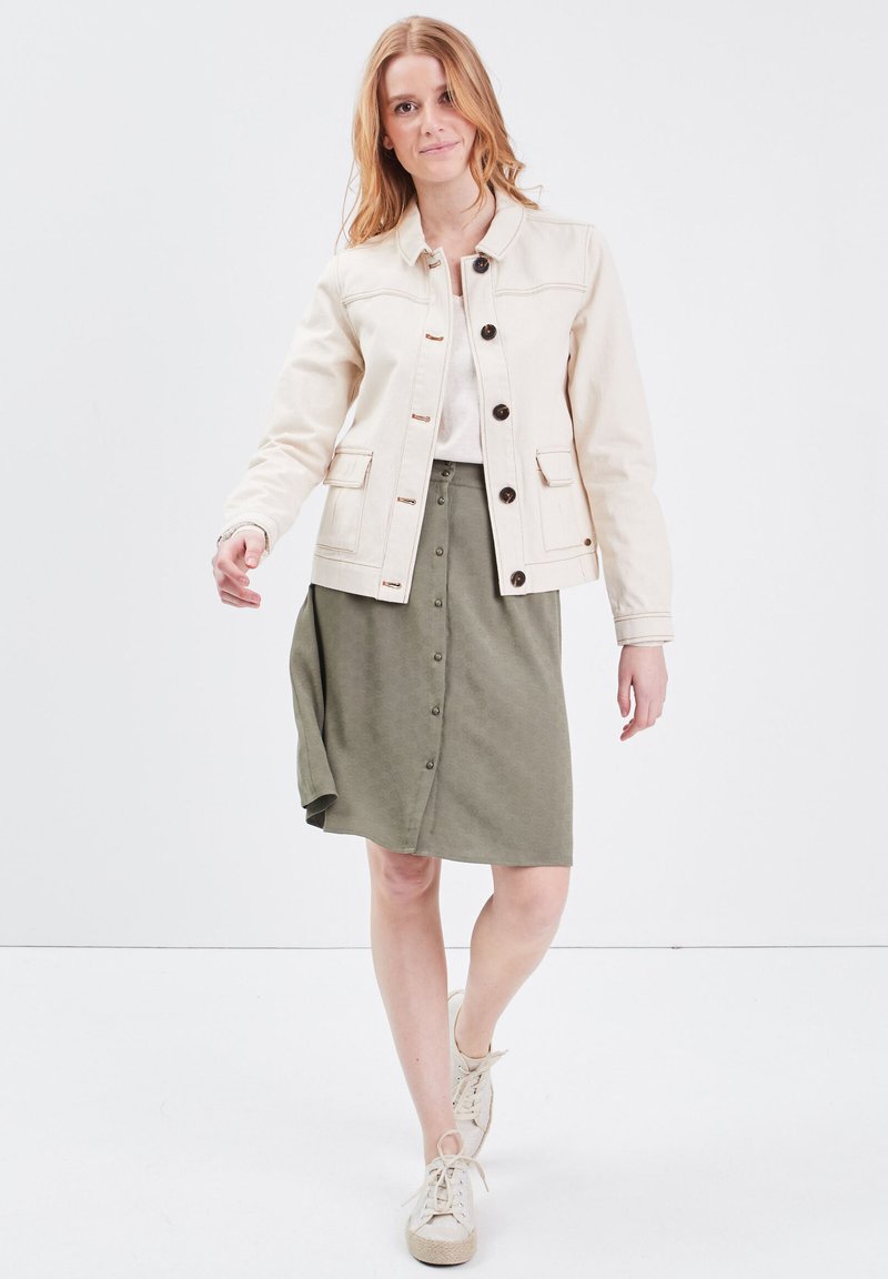 Damen Strickjacken | BONOBO Jeans Strickpullover creme/camel - JS03378 Damen Strickjacken | BONOBO Jeans Strickpullover creme/camel - JS03378