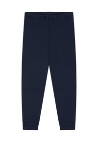 Navyblaue Sweatpants aus weichem Baumwollmischgewebe, mit einem elastischen Bund und gerippten Bündchen an den Knöcheln.
