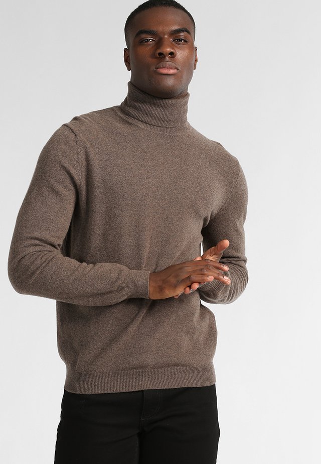 BASIC ROLL NECK - Trui - braun