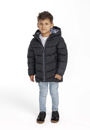 HOODED PUFFER - Übergangsjacke - black grey