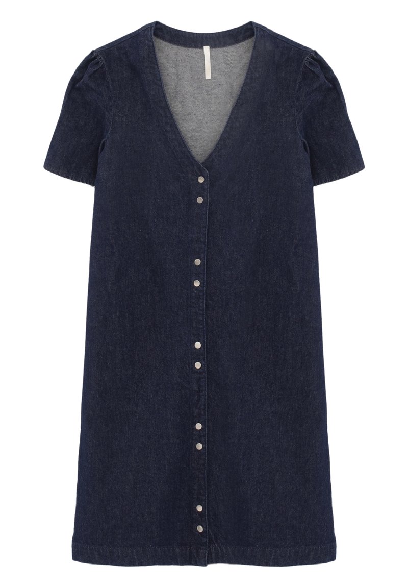 white christmas dresses IKKS Blue Denim Girls Dress main image 1