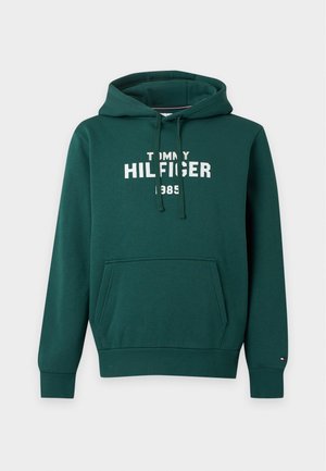 Tommy Hilfiger, HILFIGER STACK REG FLEECE HOODIE - Kapuzenpullover - ornamental green