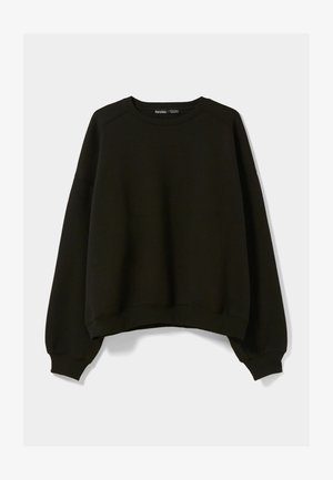 OVERSIZE ROUND NECK - Collegepaita - black