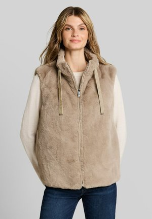 TOM TAILOR, TOM TAILOR JACKEN 2-IN-1 KUNSTFELL-WESTE MIT WENDEFUNKTION - Waistcoat - soft taupe grey