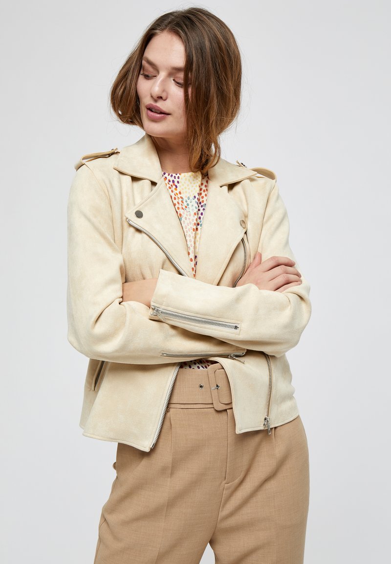 PEPPERCORN TANIA Faux leather jacket seedpearl cream/beige Zalando.ie