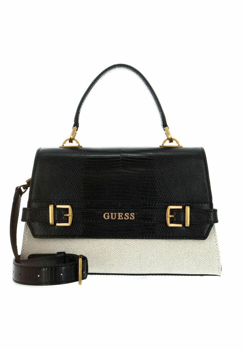 Guess - SESTRI HANDLE FLAP - Sac à main - natural black, Agrandir