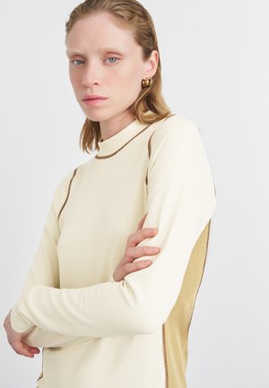 Pikkade varrukatega topp - khaki/parachute beige/mosswood brown/summit white