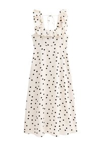 POLKA DOT RUFFLE TRIM MIDI  - Vestido informal - off white