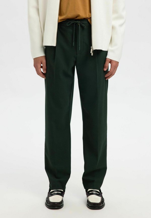 SLH190-REG TAPERED LEROY PLEAT PANT  - Stoffhose - deep forest