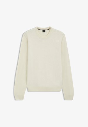 BOSS, Strickpullover - open white eleven