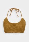CROP HALTER - Bikini top - bronze