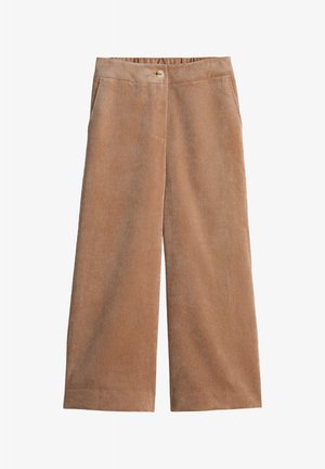 OPUS HIGH RISE CROPPED WIDE FIT - Stoffhose - golden oak