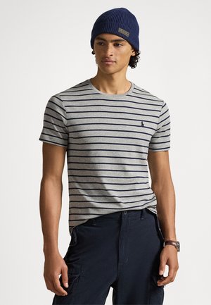 KNIT-T-SHIRT - Μπλουζάκι με στάμπα - andover heather/refined navy