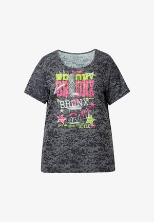 Angel of Style, T-SHIRT, COMFORTABLE FIT, BRONX WORDING PRINT - T-shirts print - black
