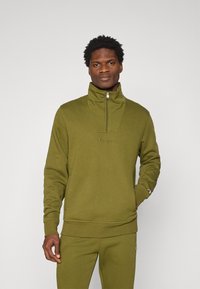 Champion ICONS TONAL HALF ZIP SMALL LOGO - Sweatshirt - khaki