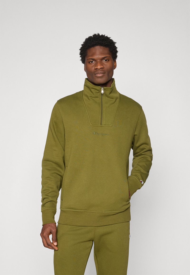 Champion ICONS TONAL HALF ZIP SMALL LOGO - Sweatshirt - khaki