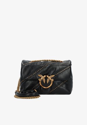 Pinko LOVE PUFF MINI  - Umhängetasche - black/antique gold-coloured