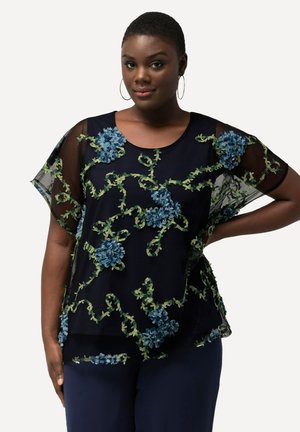 FLORAL EMBROIDERY - Pusero - night blue