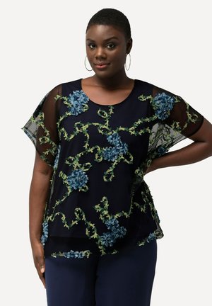 FLORAL EMBROIDERY - Blouse - night blue