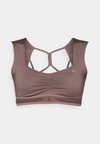 PAMELA REIF OPEN CROP - Reggiseno sportivo con sostegno medio - damson plum