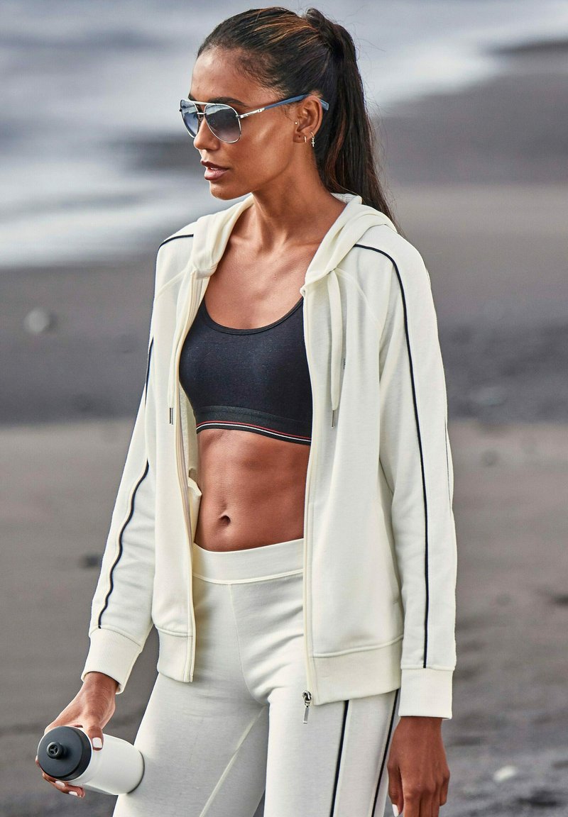 Damen Sweatshirts | H.I.S Sweatjacke ecru/offwhite - JW03158 Damen Sweatshirts | H.I.S Sweatjacke ecru/offwhite - JW03158