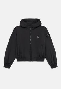 Calvin Klein Jeans PADDED HOODED HARRINGTON JACKET - Žieminė striukė - black