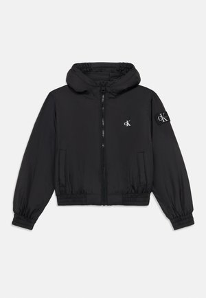 PADDED HOODED HARRINGTON JACKET - Winter jacket - black