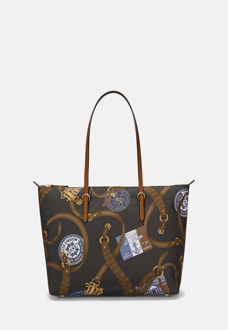 Lauren Ralph Lauren NYLON MEDIUM KEATON TOTE BAG - Saco de mão - brown/tan