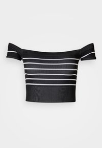 STRIPE BARDOT - Felső - black