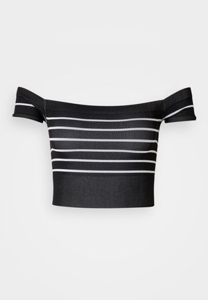 BDG Urban Outfitters, STRIPE BARDOT - Top - black