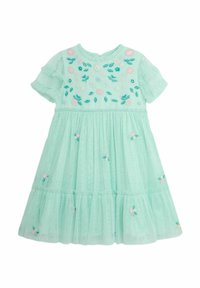 JoJo Maman Bébé - REGULAR FIT - FLORAL EMBROIDERED TIERED - Koktailové šaty/večierkové šaty - mint green Miniatúrny obrázok 1