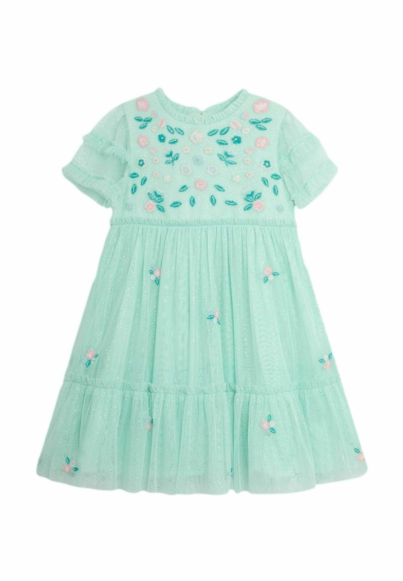 JoJo Maman Bébé - REGULAR FIT - FLORAL EMBROIDERED TIERED - Koktailové šaty/večierkové šaty - mint green, Zväčšiť
