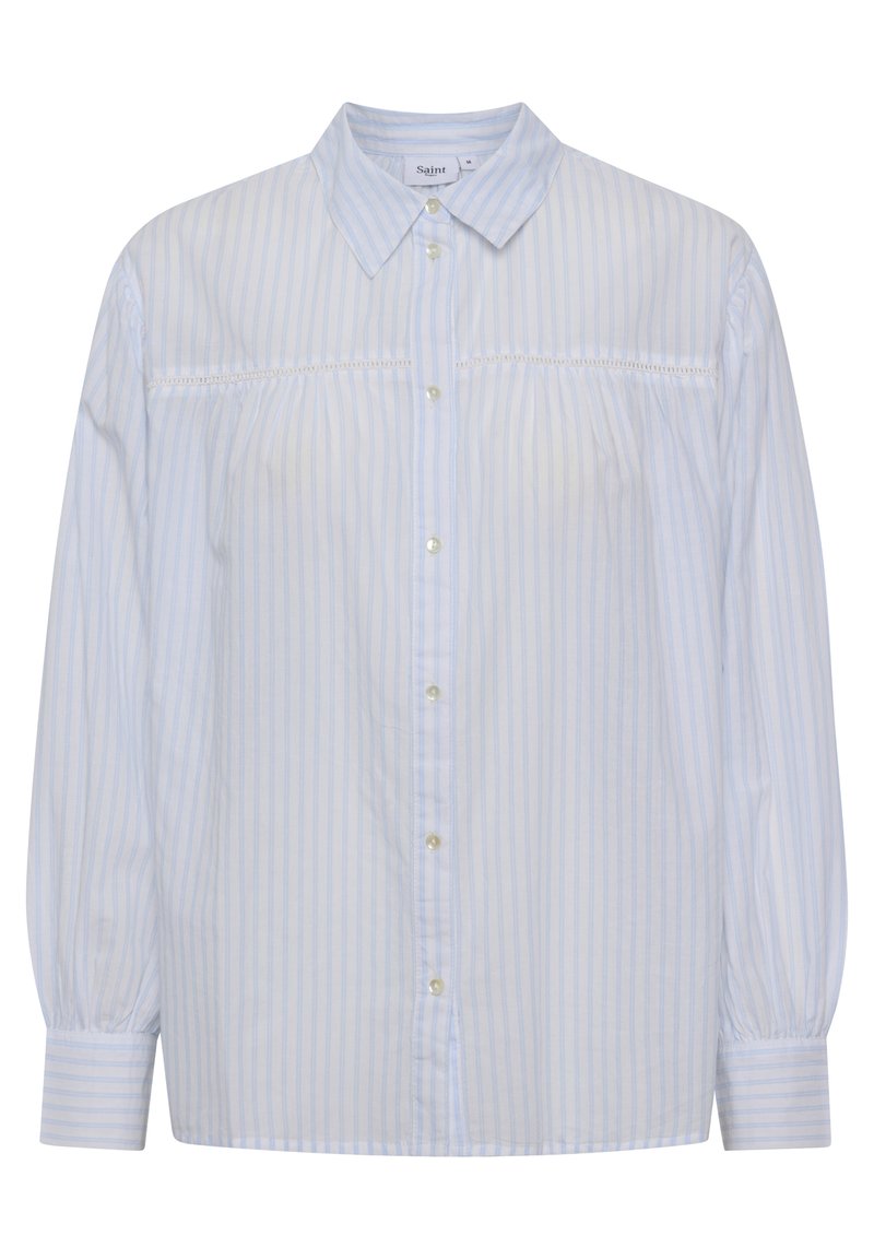 Saint Tropez Overhemdblouse blauw Saint Tropez Overhemdblouse blauw