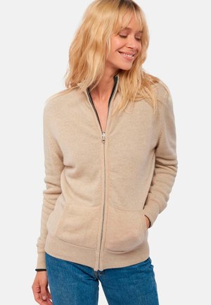 AKEMI - Gilet - anthracite chiné   natural beige